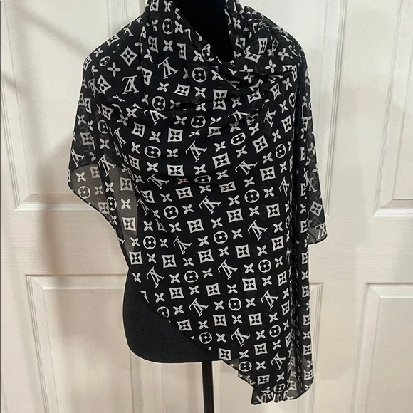 (( not authentic))NEW❤️LV Chiffon Shawl - Picture 1 of 17